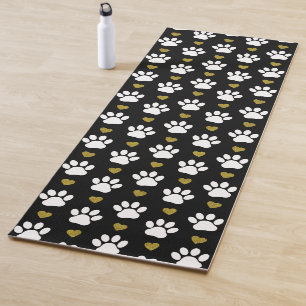 Esterilla De Yoga Patrón De Patas, Patas De Perro, Patas Blancas, Co