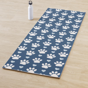Esterilla De Yoga Patrón De Patas, Patas De Perro, Patas Blancas, Co