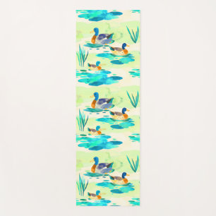 Esterilla De Yoga Patrón de patos turquesa