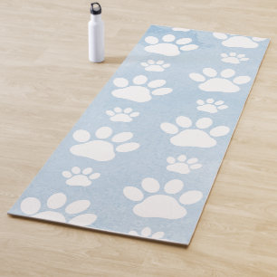 Esterilla De Yoga Patrón De Paws, Patas Blancas, Colores De Agua, Az