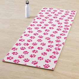 Esterilla De Yoga Patrón De Paws, Paws De Perro, Paws Rosados