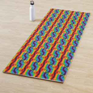Esterilla De Yoga Patrón de puño arco iris