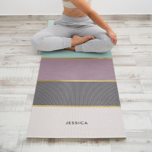 Esterilla De Yoga Patrón de rayas modernas personalizado