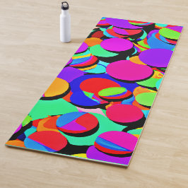 Esterilla De Yoga Patrón de retro vibrante colorido
