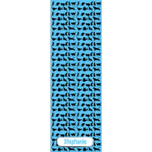 Patrón De Silueta Personalizado En Gato Negro Azul