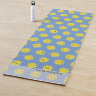 Esterilla De Yoga Patrón de Sol Feliz Personalizable