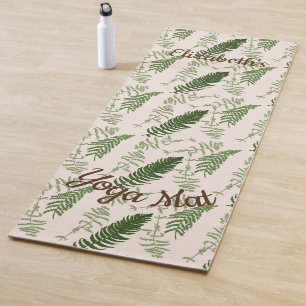 Esterilla De Yoga Patrón de superficie de los helechos verdes