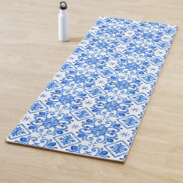 Esterilla De Yoga Patrón de Toile Francés Azul