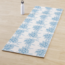 Esterilla De Yoga Patrón de Toile Francés Azul