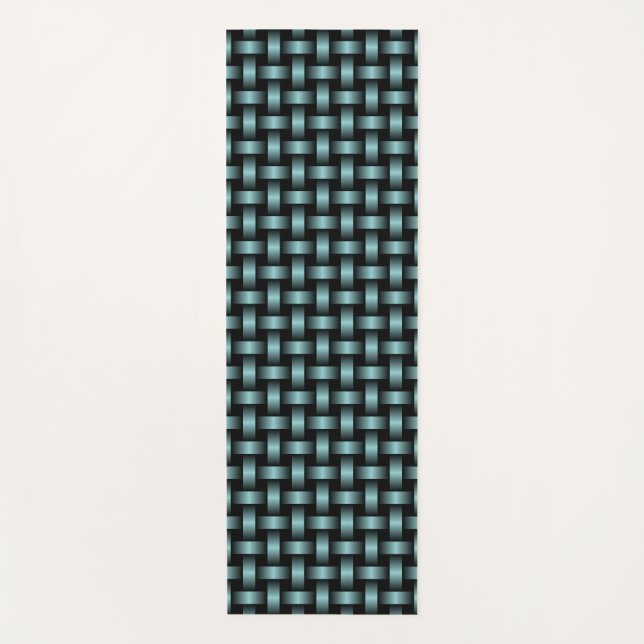 Esterilla De Yoga Patrón de trapo negro azul (Anverso)