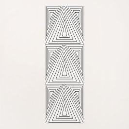 Esterilla De Yoga Patrón de triángulo concéntrico blanco y negro