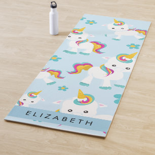 Esterilla De Yoga Patrón De Unicornios, Unicornios Cutos, Su Nombre