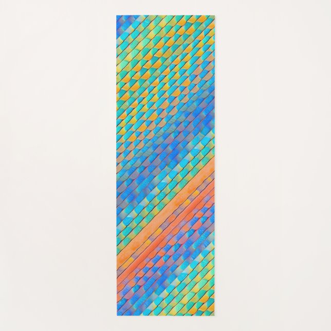 Esterilla De Yoga Patrón digital colorido y abstracto (Anverso)
