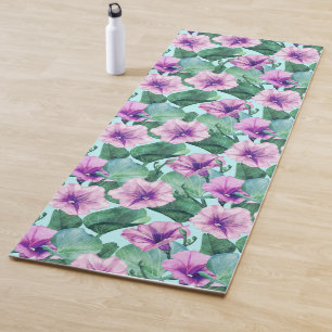 Esterilla De Yoga Patrón floral retro de gloria matutina