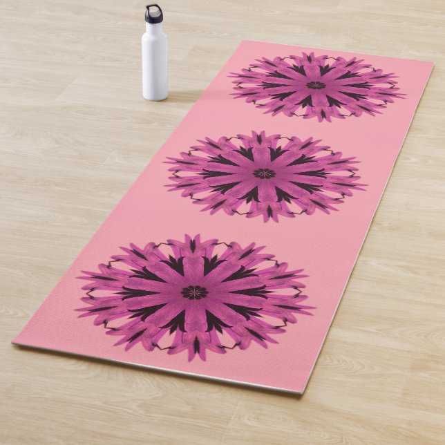 Esterilla De Yoga Patrón floral rosa (In situ)
