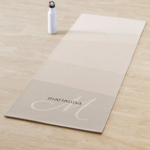 Esterilla De Yoga Patrón geométrico de los tonos de vainilla de calm