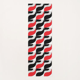 Esterilla De Yoga Patrón geométrico moderno rojo negro