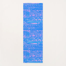 Esterilla De Yoga Patrón mesopotamiano sumeriano antiguo azul