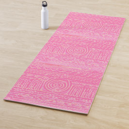 Esterilla De Yoga Patrón mesopotamiano sumeriano antiguo rosado