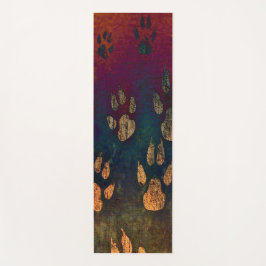 Esterilla De Yoga Patrón moderno de mascotas de huellas digitales.