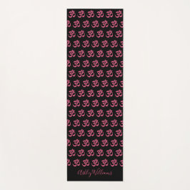 Esterilla De Yoga Patrón negro rosa caliente personalizado de estilo