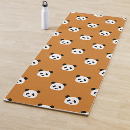 Esterilla De Yoga Patrón Panda minimalista - Naranja Ochre