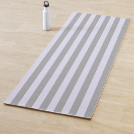 Esterilla De Yoga Patrón rayado en gris y lavanda