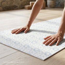 Esterilla De Yoga Patrón repetitivo de Toile Azul Victoriano