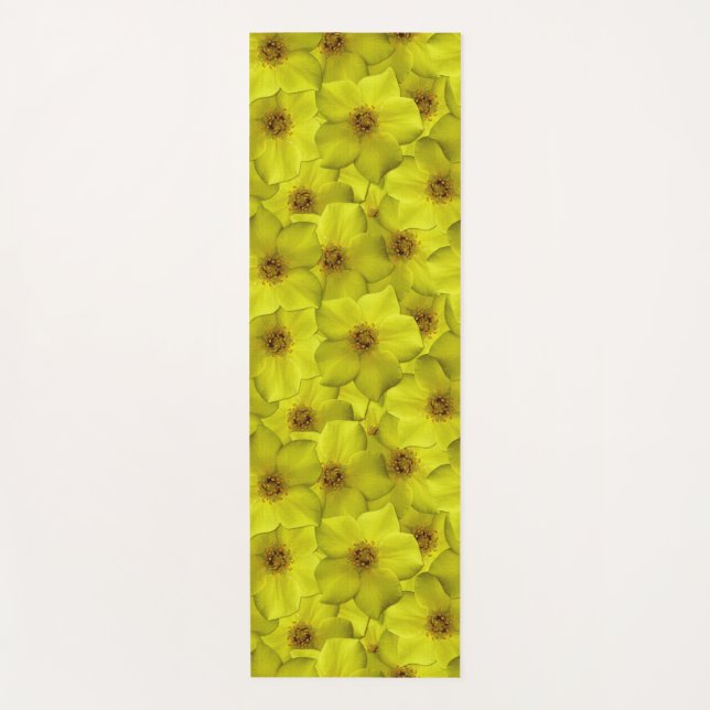 Esterilla De Yoga Patrón sin soldadura de Shrubby Cinquefoil (Anverso)