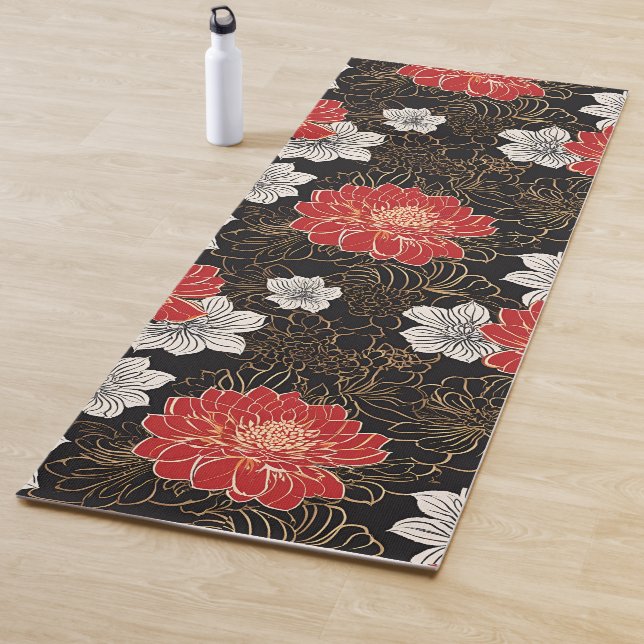 Esterilla De Yoga Patrón tradicional japonés de flores (In situ)