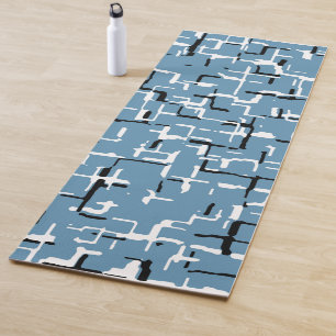 Esterilla De Yoga Patrón único azul verde negro blanco