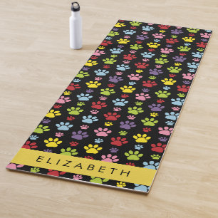 Esterilla De Yoga Paws coloridos, Patrón de garras, Paws de perros,