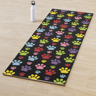 Esterilla De Yoga Paws coloridos, Patrón de pata, Impresiones de pat