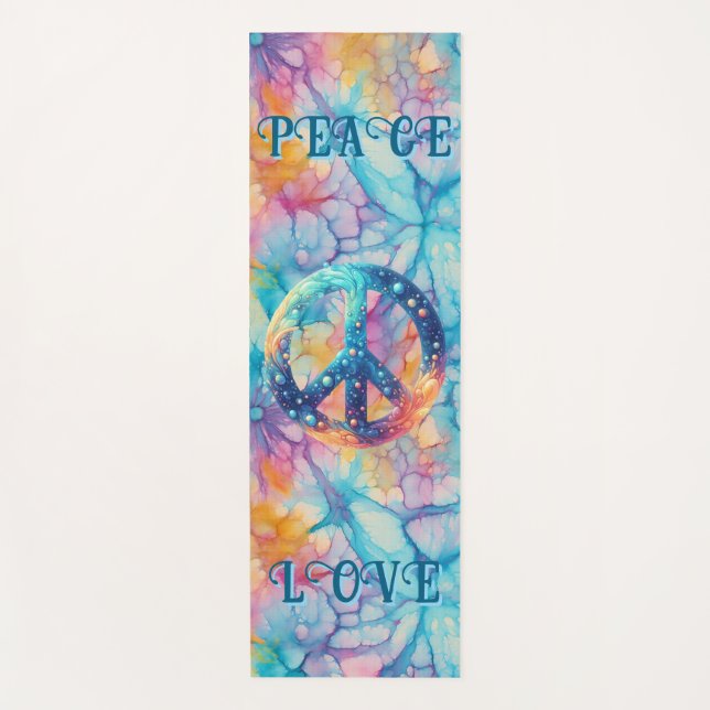 Esterilla De Yoga Paz Amor Tie-Dye (Anverso)
