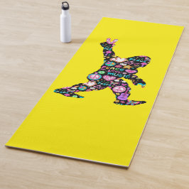 Esterilla De Yoga Peace Love Bigfoot Hippie Funny Bigfoot Lover