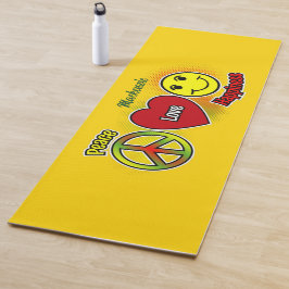 Esterilla De Yoga Peace Love Happiness