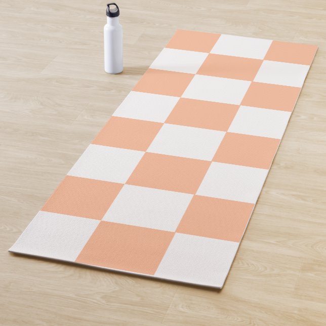 Esterilla De Yoga Peach Fuzz Checkered Gingham Pattern (In situ)