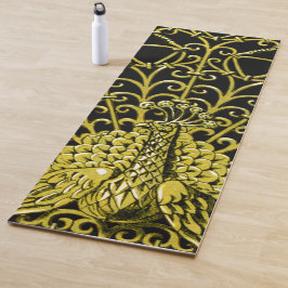 Esterilla De Yoga Peacock de oro de Art Nouveau