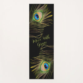 Esterilla De Yoga Peacock Feather – Move With Grace Motivational