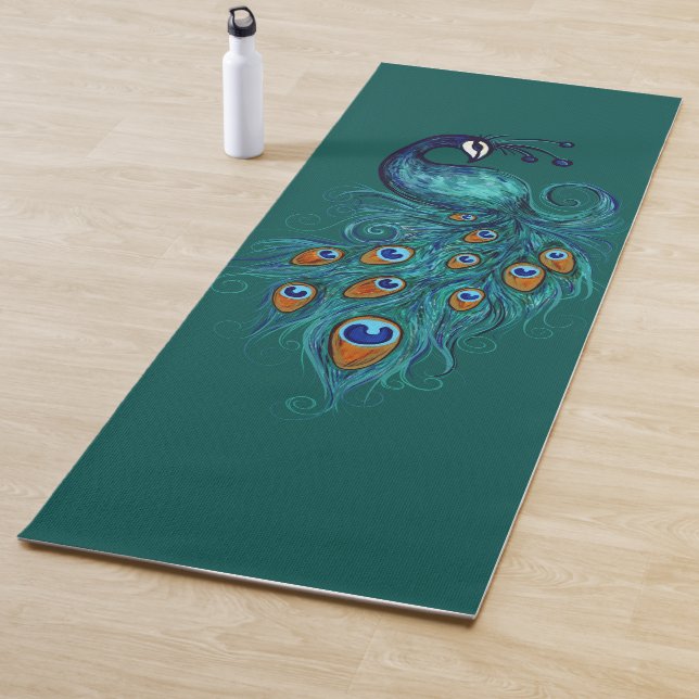 Esterilla De Yoga Peacock Feathers Art (In situ)