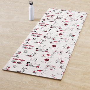 Esterilla De Yoga PEANUTS Patrón rojo y negro