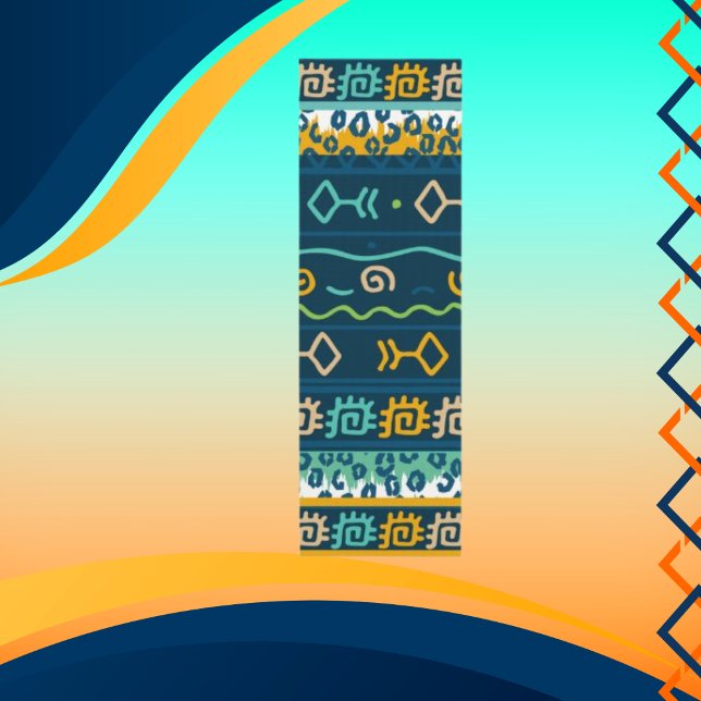 Esterilla De Yoga Peces gráficos con geométrica en azul oscuro (Subido por el creador)