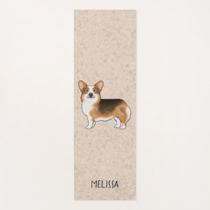 Esterilla De Yoga Pembroke Welsh Corgi Tricolor de Cabeza Roja y Nom