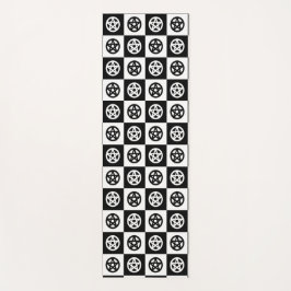 Esterilla De Yoga Pentáculos blancos y negros