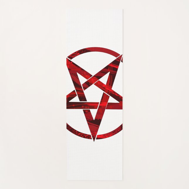 Esterilla De Yoga Pentagram del diablo Rojo (Anverso)