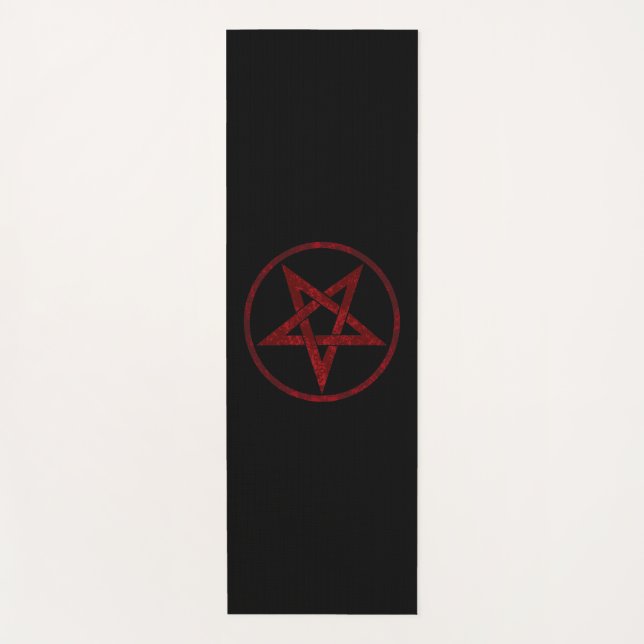 Esterilla De Yoga Pentagram del diablo Rojo (Anverso)