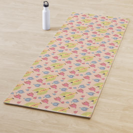 Esterilla De Yoga Pequeño patrón de luz de ilustracion de polilla de