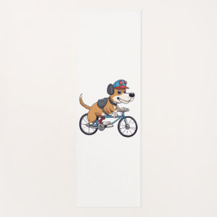 Esterilla De Yoga perro conduciendo una bicicleta