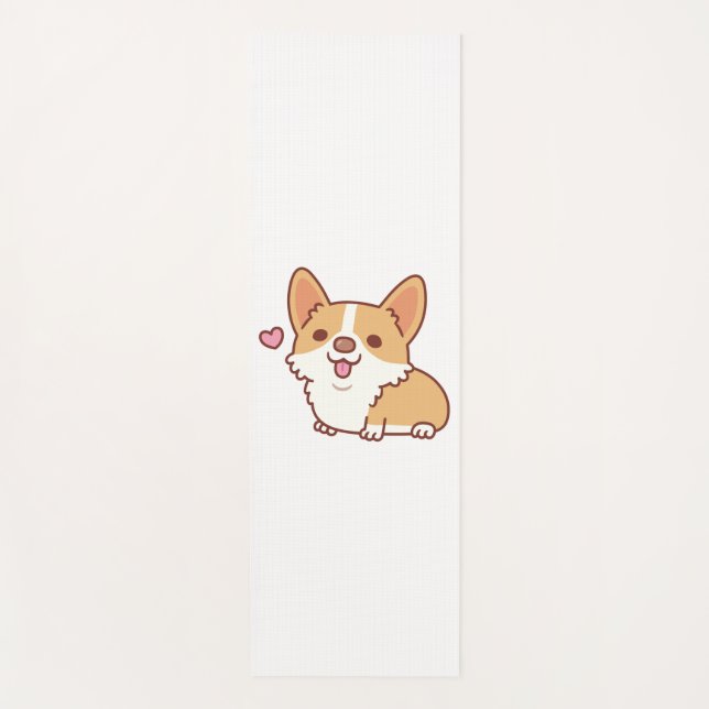 Esterilla De Yoga Perro de Corgi sonriente (Anverso)