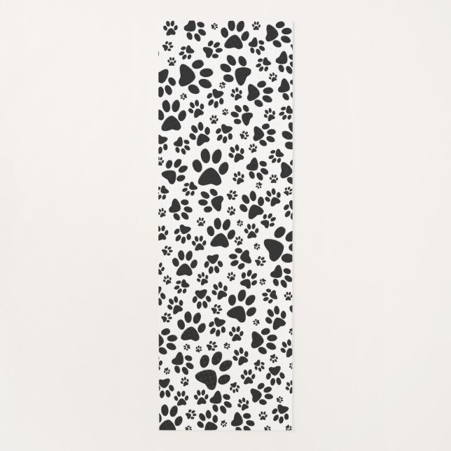 Esterilla De Yoga Perro Paws Black and White Polka Dot (Anverso)